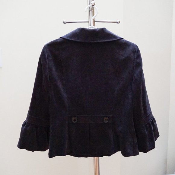 Excellent Condition Dark Grey Lined Velvet Blazer - Picture 2 of 4